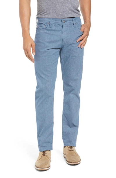 Shop Ag Tellis Slim Fit Stretch Plaid Pants In Mosaic Blue Fpdmcb
