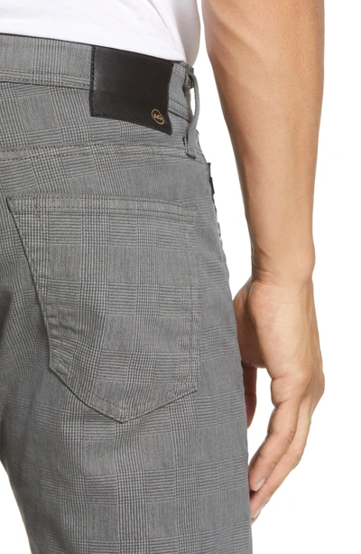 Shop Ag Tellis Slim Fit Stretch Plaid Pants In Smoke Grey Fpdsmg