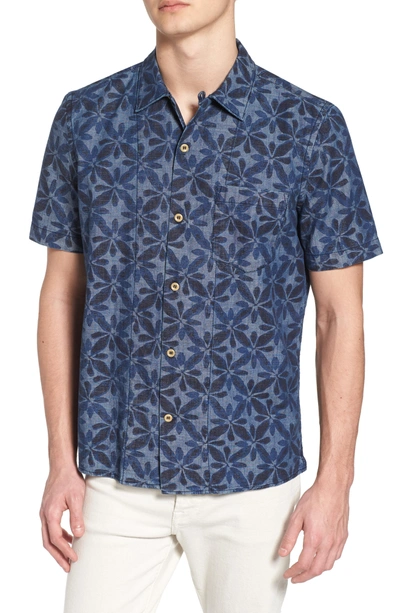 Shop French Connection Franju Floral Slim Fit Woven Shirt In Rinse And Softener