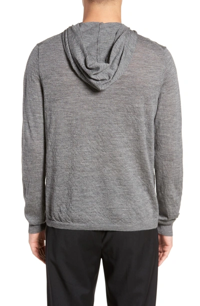 Shop Vince Regular Fit Wool Pullover Hoodie In H. Cinder