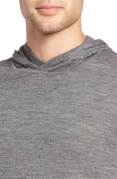 Shop Vince Regular Fit Wool Pullover Hoodie In H. Cinder