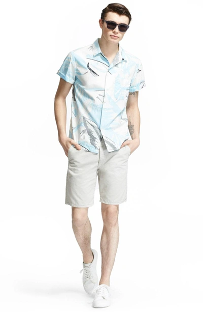 Shop Rag & Bone 'standard Issue' Cotton Shorts In Pale Gray