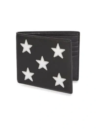 Shop Saint Laurent Star Patch Wallet In Black Grey