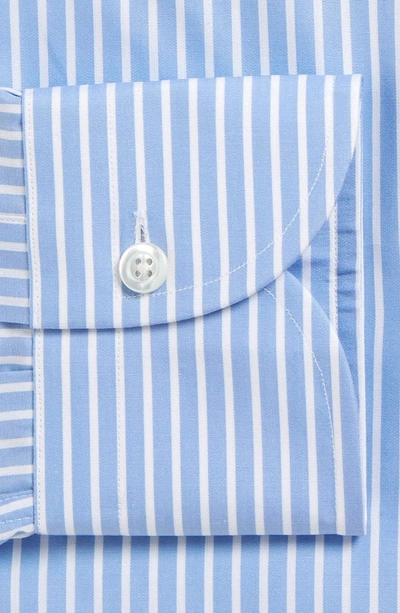Shop Ledbury 'blue Banker' Slim Fit Stripe Dress Shirt