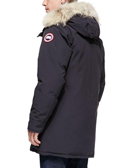 Canada Goose Langford Arctic-tech Parka Jacket With Fur Hood, Navy In ...
