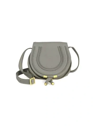 Shop Gucci Women's Small Marcie Leather Saddle Bag In Cashmere Grey