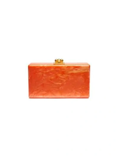 Shop Edie Parker Jean Acrylic Box Clutch In Orange