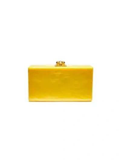 Shop Edie Parker Women's Jean Acrylic Box Clutch In Yellow