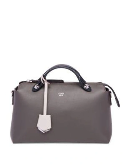 Shop Fendi Small By The Way Leather Satchel In Coal