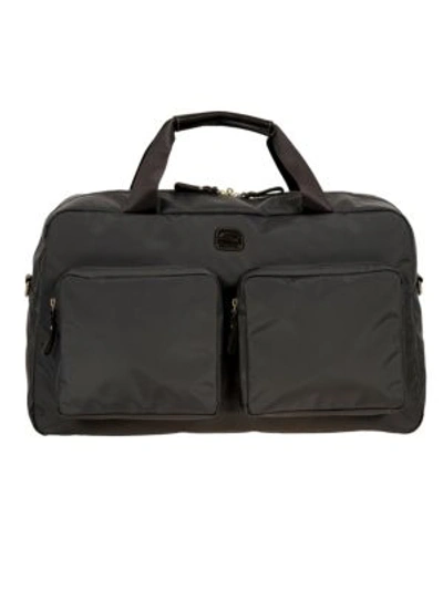 Shop Bric's Xtravel Tuscan Leather Blend Boarding Duffle Bag In Steel