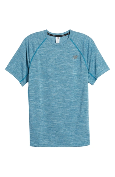 Shop New Balance Tenacity Crewneck T-shirt In Lake Blue