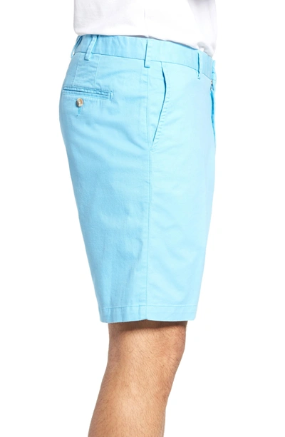 Shop Peter Millar Soft Touch Stretch Twill Shorts In Grotto Blue