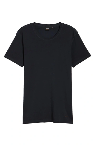 Hugo Boss Troy Crewneck T-shirt In Blue | ModeSens