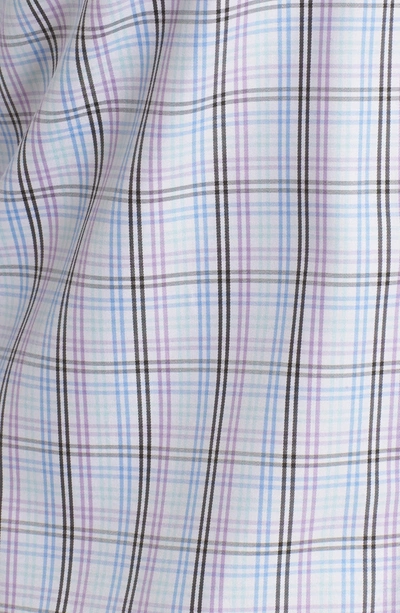 Shop Peter Millar Crown Soft Daybreak Regular Fit Check Sport Shirt In Heron Blue
