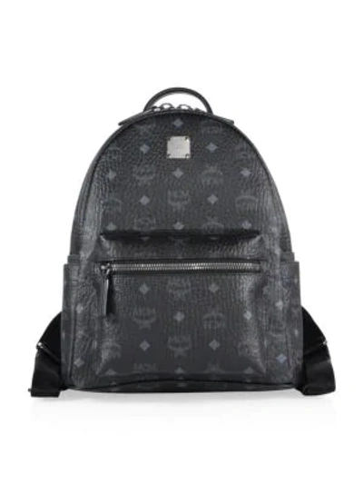 Shop Mcm Small Stark Visetos Backpack In Black