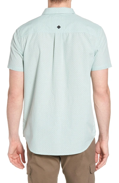 Shop Prana Blakely Slim Fit Short Sleeve Sport Shirt In Turtle Green