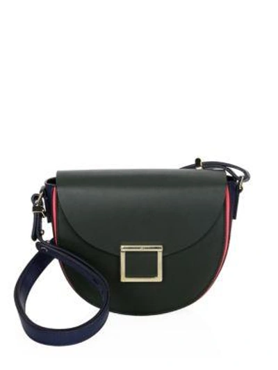 Shop Jason Wu Jaime Colorblock Leather Saddle Bag In Dark Moss