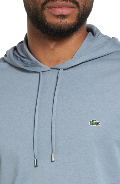 Shop Lacoste Pullover Hoodie In Mill Blue