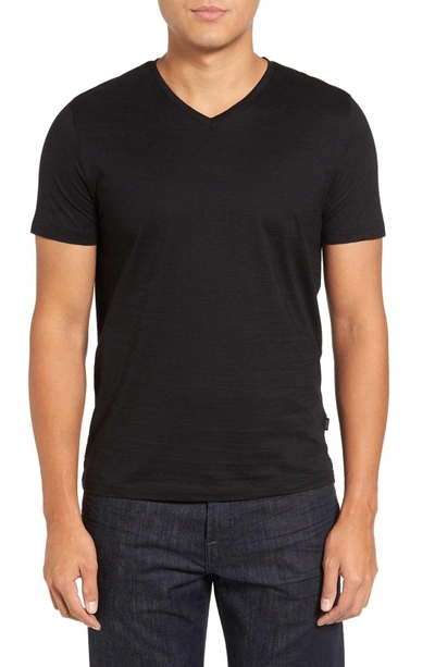 Hugo Boss Boss Signature V-neck T-shirt In Black | ModeSens