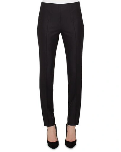 Shop Akris Melissa Silk Marocain Pants In Black