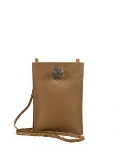 Shop The Row Leather Crossbody Bag In Brown