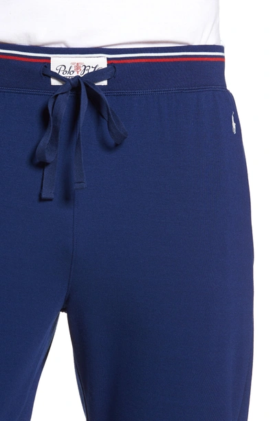 Shop Polo Ralph Lauren Mini Terry Jogger Pants In Deep Atlantic