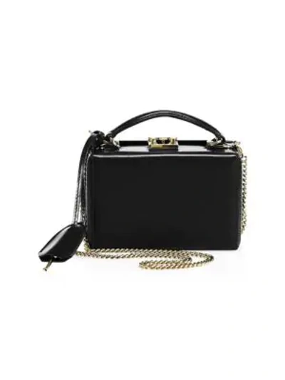 Shop Mark Cross Grace Mini Leather Box Crossbody Bag In Black