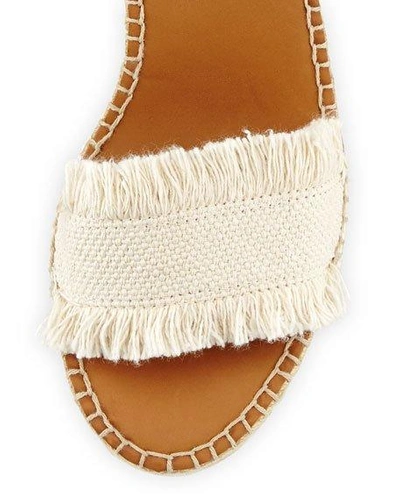 Shop See By Chloé Glyn Canvas & Leather Espadrille Sandals, Cream/tan In Natural