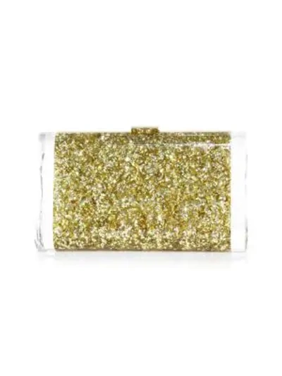 Shop Edie Parker Women's Lara Acrylic Clutch In Gold