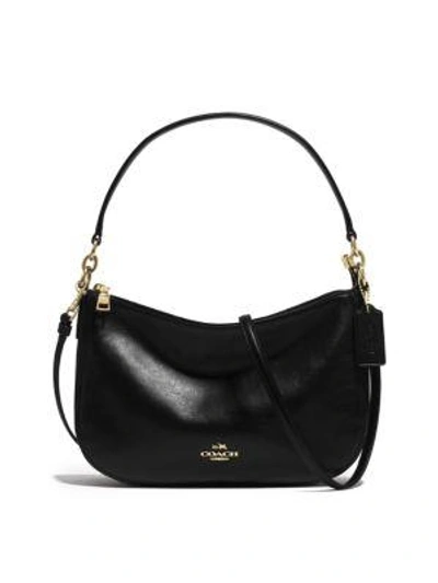 Shop Coach Chelsea Leather Crossbody Bag In Black