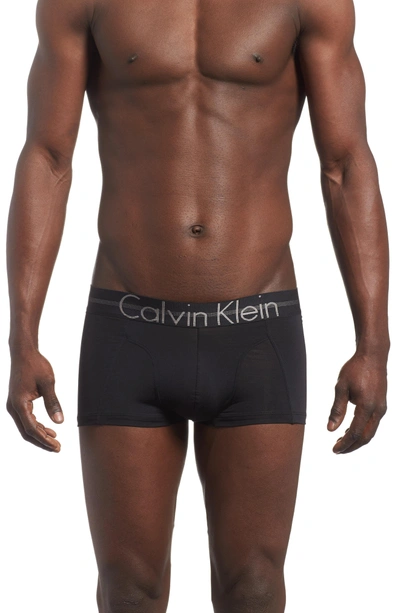 Shop Calvin Klein Low Rise Trunks In Black