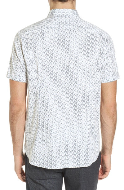 Shop Ted Baker Narntt Extra Slim Fit Short Sleeve Sport Shirt In White