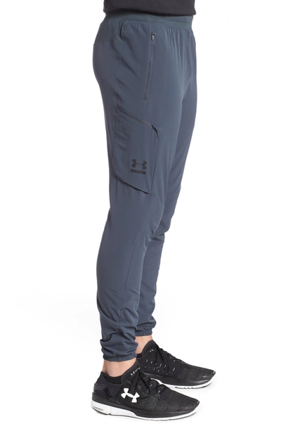 Shop Under Armour Perpetual Cargo Jogger Pants In Stealth Gray/ Black