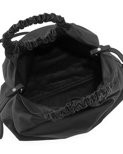 Shop The Row Medium Double Circle Bag In Lamb Leather In Black