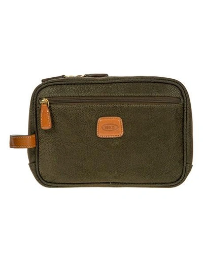 Shop Bric's Life Traditional Shave Case In Olive
