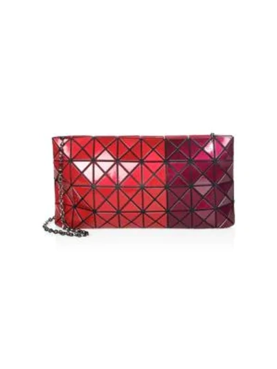 Shop Bao Bao Issey Miyake Prism Metallic Chain Clutch In Red Bordeaux