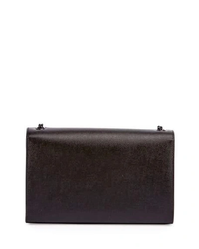 Shop Saint Laurent Kate Medium Ysl Crossbody Bag In Grained Leather In Black