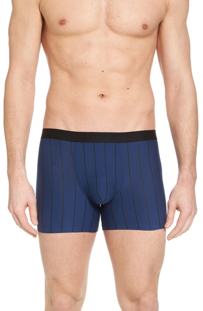 Shop Hanro Shadow Cotton Blend Boxer Briefs In Ferminate Blue