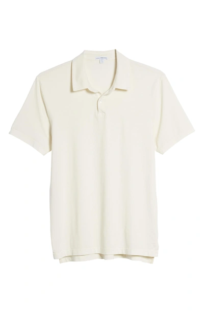 Shop James Perse Slim Fit Sueded Jersey Polo In Cotton Pig