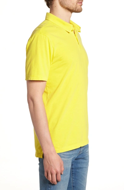 Shop James Perse Slim Fit Sueded Jersey Polo In Sunshine P