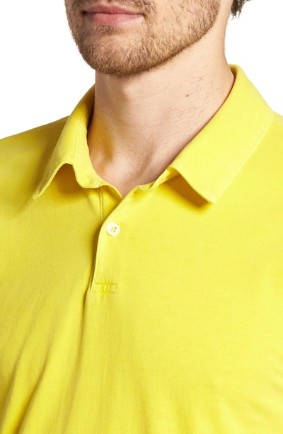 Shop James Perse Slim Fit Sueded Jersey Polo In Sunshine P