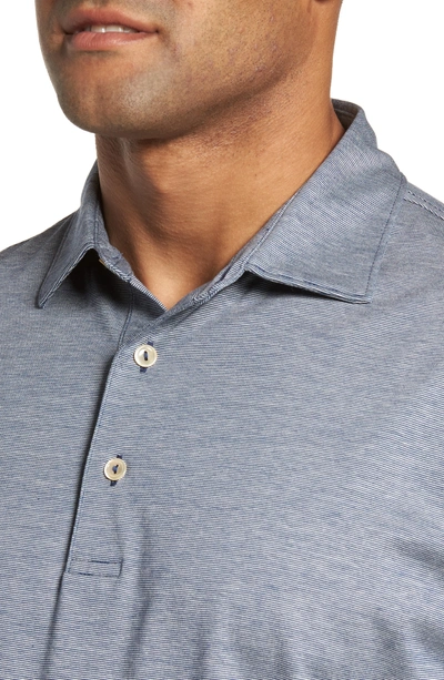 Shop Peter Millar Briarwood Stripe Cotton Polo In Barrier Blue