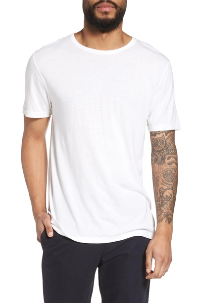 Shop Vince Reverse Hem Slim Fit T-shirt In Optic White