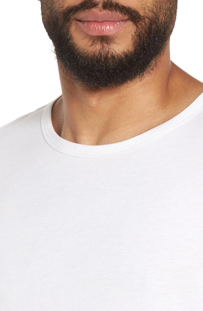 Shop Vince Reverse Hem Slim Fit T-shirt In Optic White