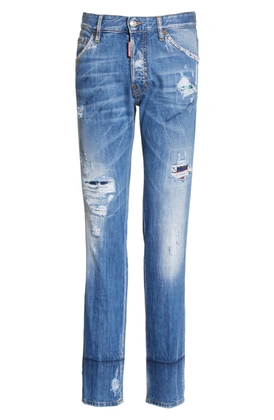 Shop Dsquared2 Cool Guy Skinny Fit Jeans In Navy/blue