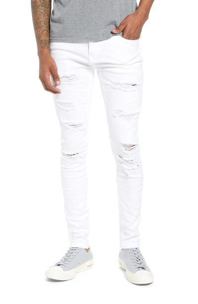 Topman Skinny Spray On Ripped Jeans In White | ModeSens