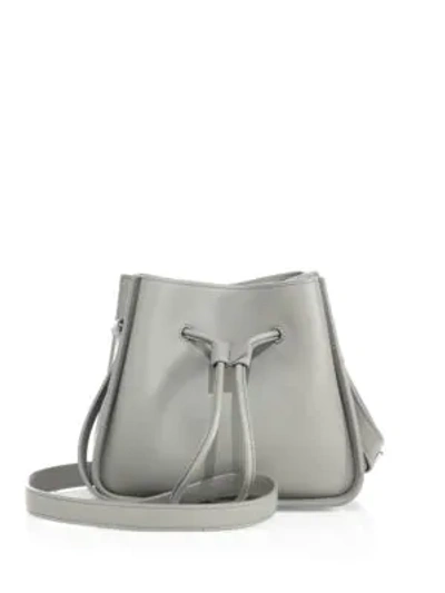 Shop 3.1 Phillip Lim / フィリップ リム Soleil Mini Leather Drawstring Bucket Bag In Cement