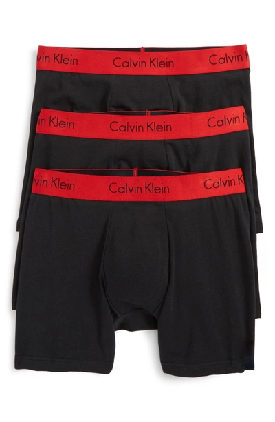 Calvin Klein Pro Stretch Boxer Briefs, Pack Of 3 In Black | ModeSens