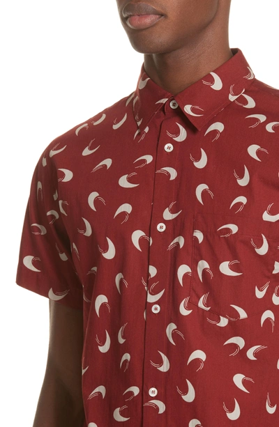 Shop Apc Cippi Woven Shirt In Rouge