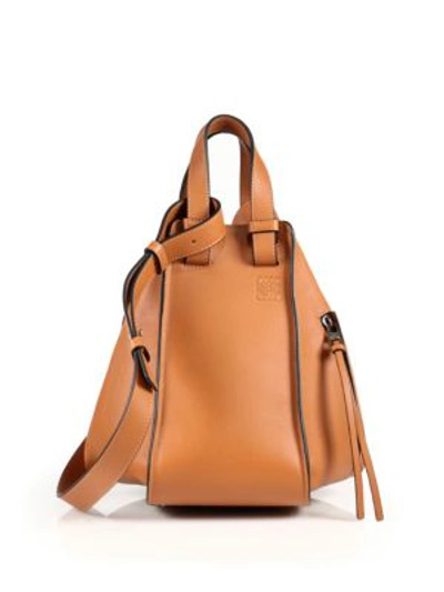 Shop Loewe Hammock Small Leather Bag In Tan